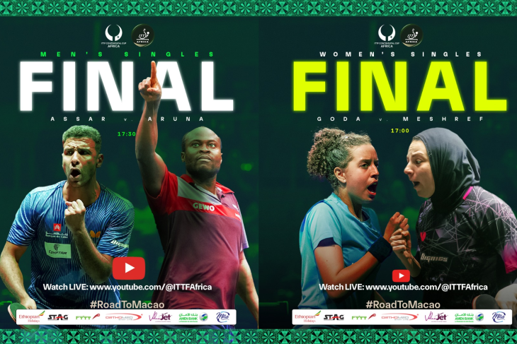 Finales Coupe d'Afrique ITTF 2025 : Omar Assar face à Quadri Aruna en homme. Et, la tenante du titre Dina Meshref à Hana Goda en dame.